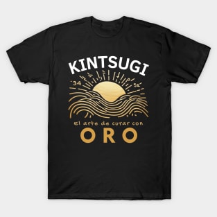 Kintsugi gold quote for philosophy lovers T-Shirt